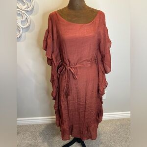 JOYFOLIE Mia Joy Jovanne Dress In Rust (size tag says XXS but can fit a …